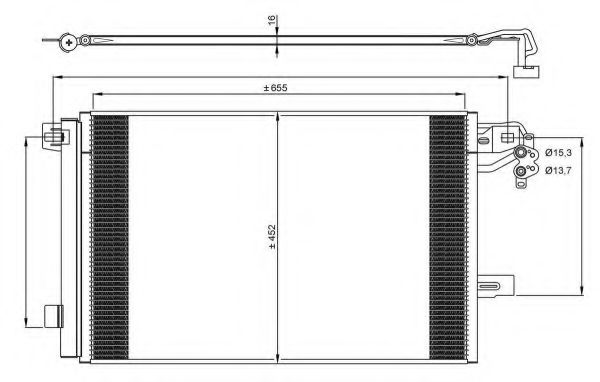 Радиатор кондиционера NRF 350064