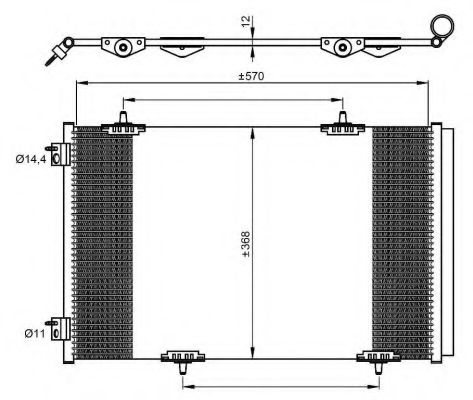 Радиатор кондиционера NRF 350066
