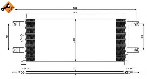 Радиатор кондиционера NRF 350074 Радиатор кондиционера NRF 350074