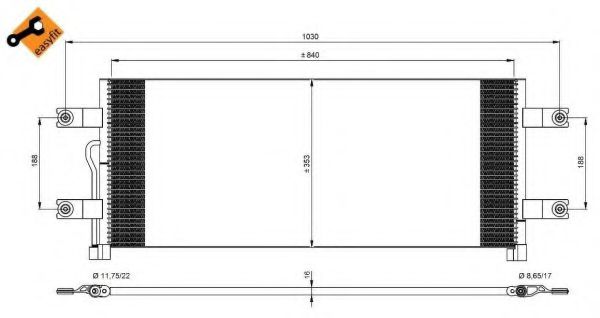Радиатор кондиционера NRF 350075 Радиатор кондиционера NRF 350075