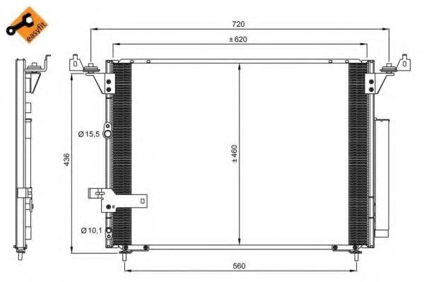 Радиатор кондиционера NRF 350076 Радиатор кондиционера NRF 350076