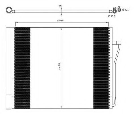 Радиатор кондиционера NRF 350077