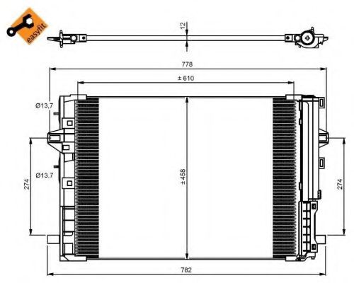 Радиатор кондиционера NRF 350081 Радиатор кондиционера NRF 350081