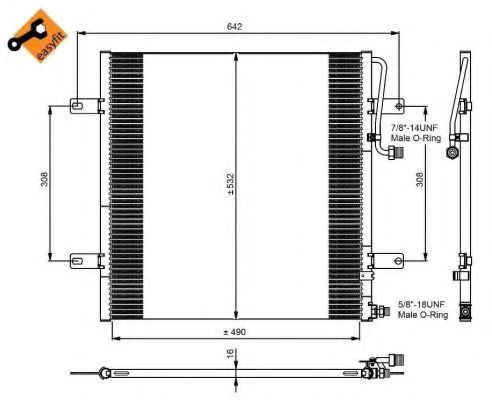 Радиатор кондиционера NRF 350084 Радиатор кондиционера NRF 350084