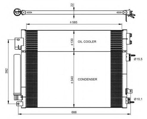 Радиатор кондиционера NRF 350088 Радиатор кондиционера NRF 350088