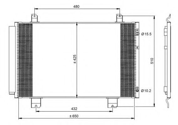 Радиатор кондиционера NRF 350092