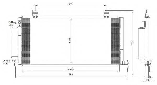 Радиатор кондиционера NRF 350096