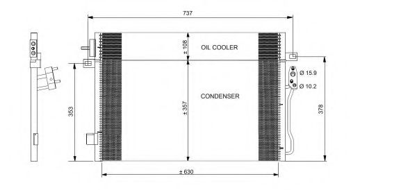Радиатор кондиционера NRF 350098