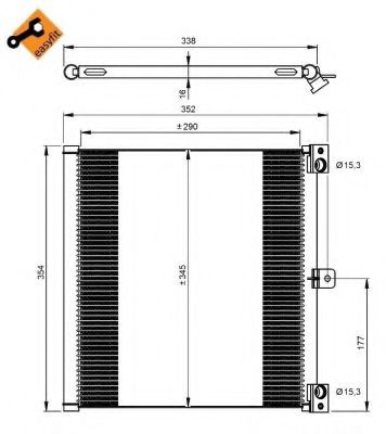 Радиатор кондиционера NRF 350203 Радиатор кондиционера NRF 350203