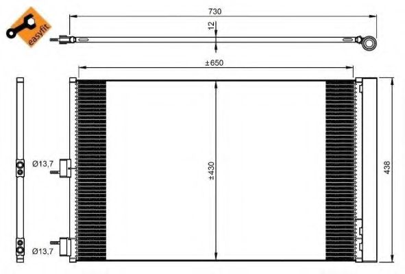 Радиатор кондиционера NRF 350206 Радиатор кондиционера NRF 350206