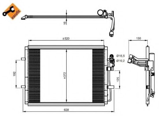 Радиатор кондиционера NRF 350207 Радиатор кондиционера NRF 350207