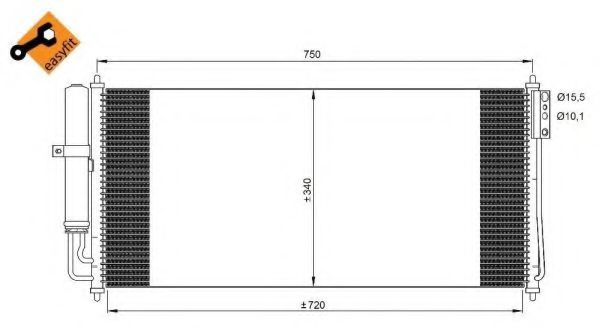 Радиатор кондиционера NRF 350215 Радиатор кондиционера NRF 350215