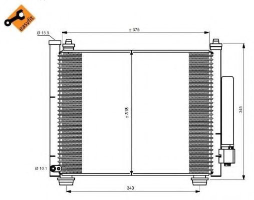 Радиатор кондиционера NRF 350216 Радиатор кондиционера NRF 350216