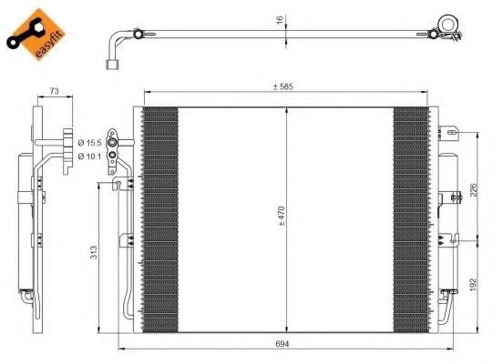 Радиатор кондиционера NRF 350217 Радиатор кондиционера NRF 350217