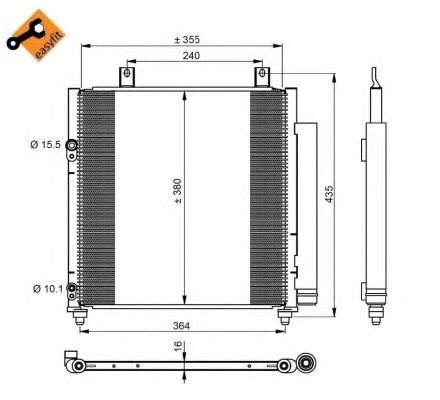 Радиатор кондиционера NRF 350221 Радиатор кондиционера NRF 350221