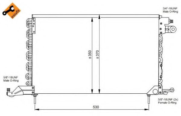 Радиатор кондиционера NRF 35027 Радиатор кондиционера NRF 35027