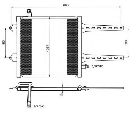 Радиатор кондиционера NRF 35049