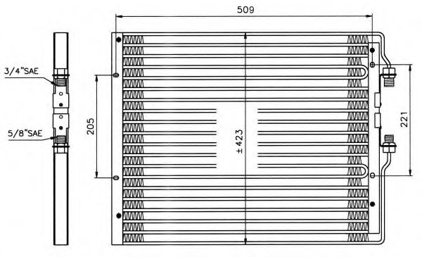 Радиатор кондиционера NRF 35059