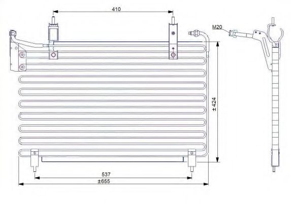 Радиатор кондиционера NRF 35071