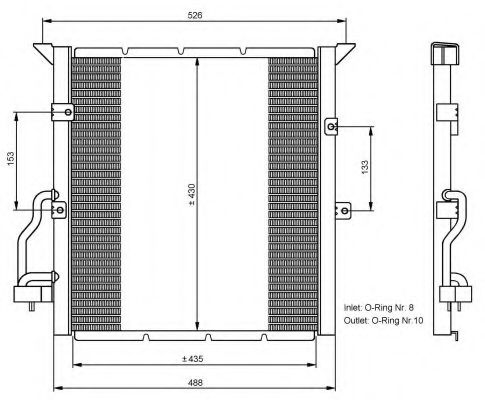 Радиатор кондиционера NRF 35107
