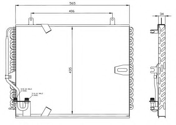 Радиатор кондиционера NRF 35132