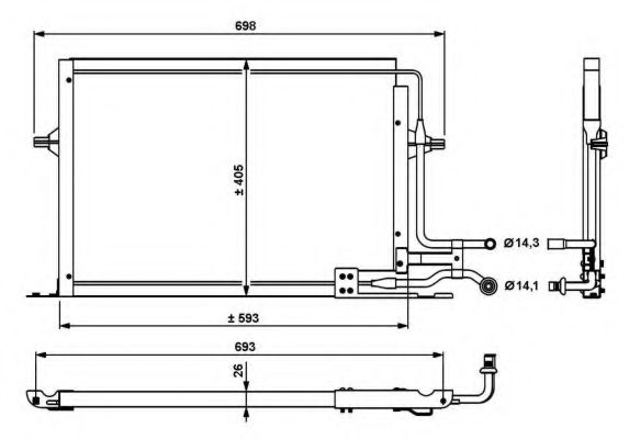 Радиатор кондиционера NRF 35139