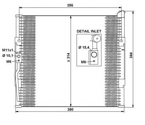 Радиатор кондиционера NRF 35146