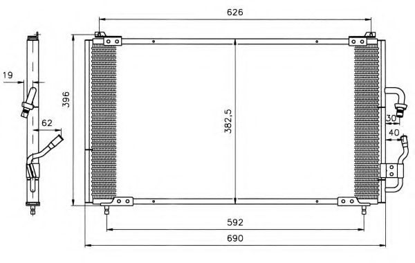 Радиатор кондиционера NRF 35153