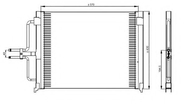 Радиатор кондиционера NRF 35162