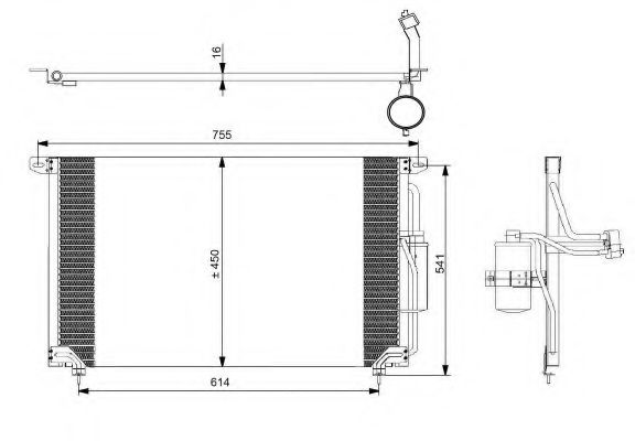 Радиатор кондиционера NRF 35184