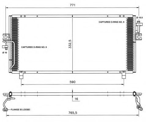 Радиатор кондиционера NRF 35195