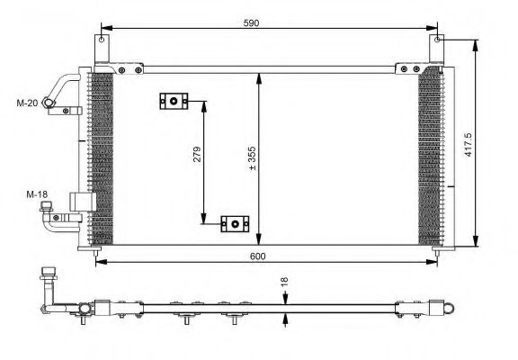 Радиатор кондиционера NRF 35197