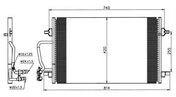 Радиатор кондиционера NRF 35226