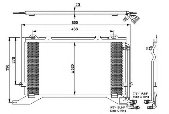 Радиатор кондиционера NRF 35240