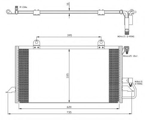 Радиатор кондиционера NRF 35248