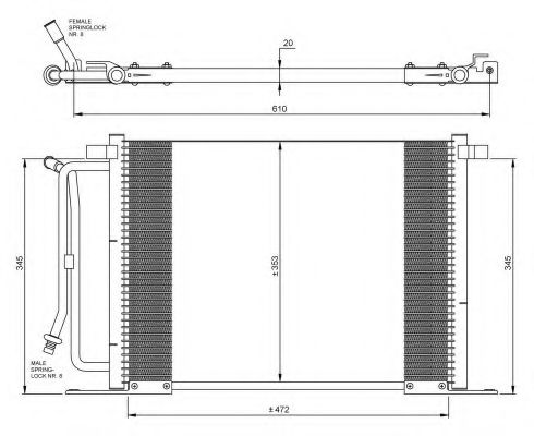 Радиатор кондиционера NRF 35250