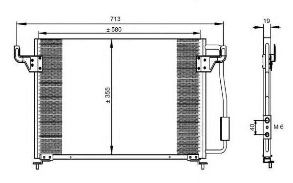 Радиатор кондиционера NRF 35261