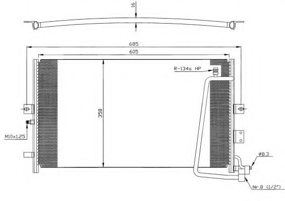 Радиатор кондиционера NRF 35269