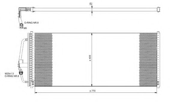 Радиатор кондиционера NRF 35277