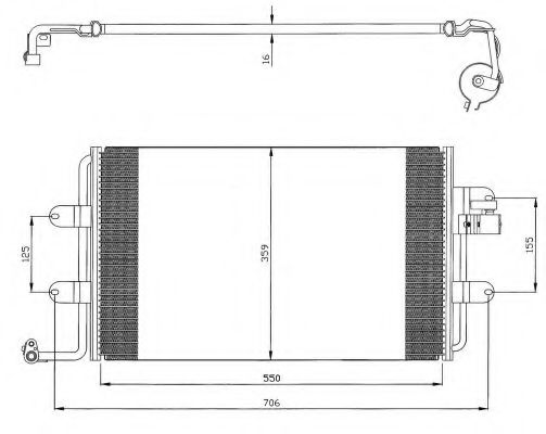 Радиатор кондиционера NRF 35300