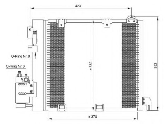 Радиатор кондиционера NRF 35302 Радиатор кондиционера NRF 35302
