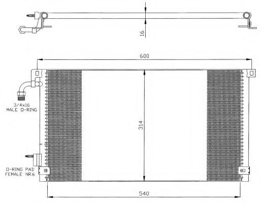 Радиатор кондиционера NRF 35328
