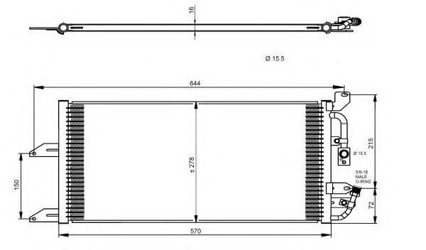 Радиатор кондиционера NRF 35335 Радиатор кондиционера NRF 35335