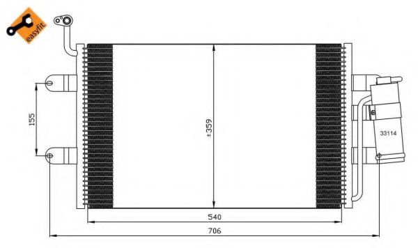 Радиатор кондиционера NRF 35338 Радиатор кондиционера NRF 35338