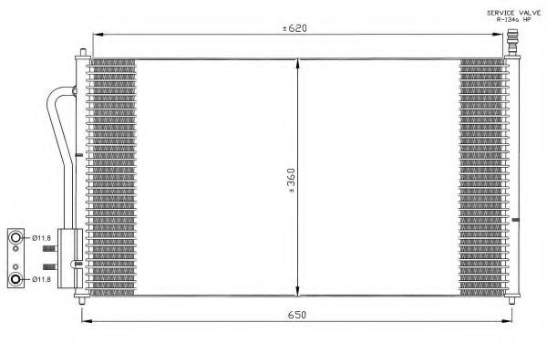 Радиатор кондиционера NRF 35345 Радиатор кондиционера NRF 35345
