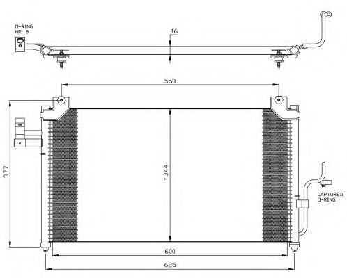 Радиатор кондиционера NRF 35356