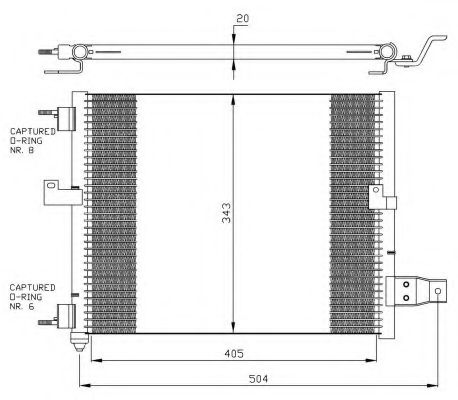 Радиатор кондиционера NRF 35360