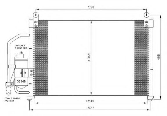 Радиатор кондиционера NRF 35393