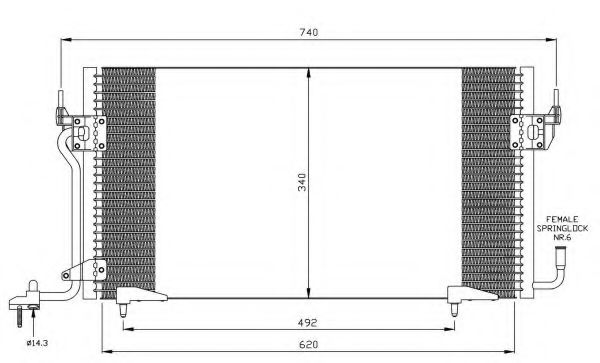 Радиатор кондиционера NRF 35439