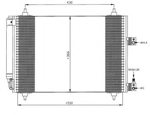 Радиатор кондиционера NRF 35443